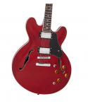 VINTAGE VSA500 REISSUED SEMI ACOUSTIC CHERRY RED