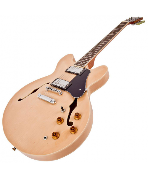 VINTAGE VSA500 REISSUED SEMI ACOUSTIC NATURAL MAPLE