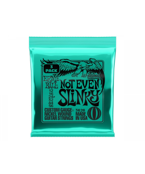 ERNIE BALL 3626 NOT EVEN SLINKY NCKL 3 PK 12 56