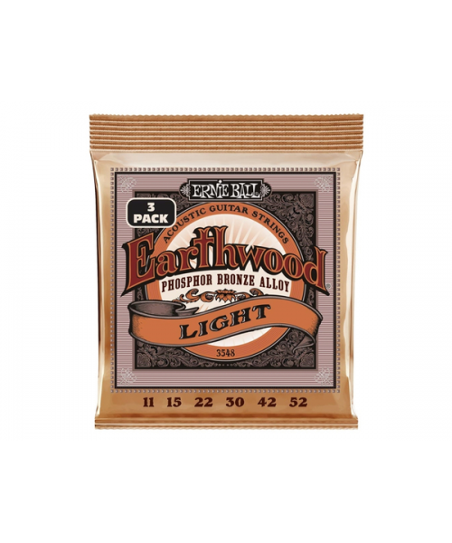 ERNIE BALL 3548 EARTHWOOD LIGHT PHOS 3 PK 11 52