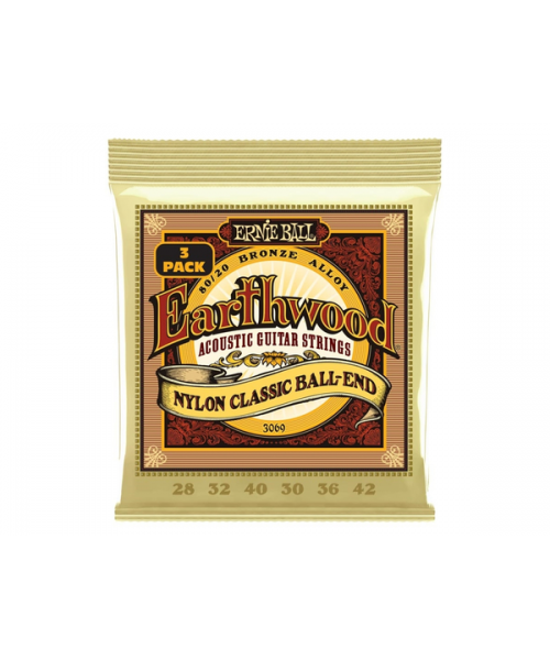 ERNIE BALL 3069 ERTHWD FOLK NYLON, PK 28 42