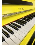 Vertical piano Yukiko mod. 120 yellow PIAZZO Limited Edition