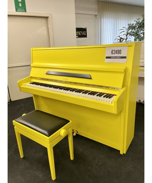 Vertical piano Yukiko mod. 120 yellow PIAZZO Limited Edition