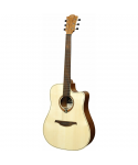 LAG T70dce-Nat Tuned 70 Dreadnought Cutway Electro Natural