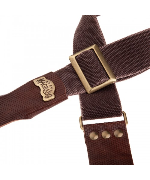 MAGRABO' Stripe SC Cotton Washed Brown 8 cm