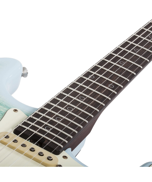 SCHECTER TRADITIONAL FLAME TOP NICK JOHNSTON HSS ATOMIC ICE