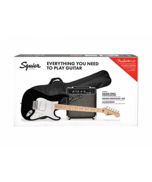 FENDER SQUIER Sonic Stratocaster Pack MN Black
