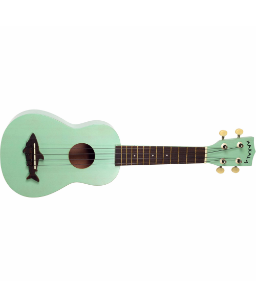 Kala MK-Saints / GRN - Ukulele soprano shark - Surf Green - c / bag