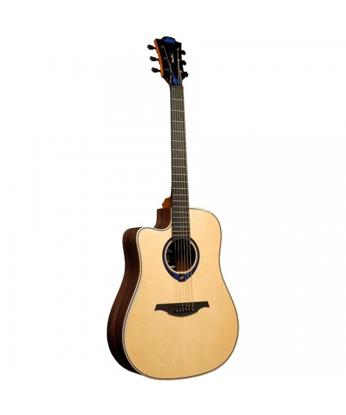 LAG HYVIBE 30 HYVIBE 30 TLHV30DCE CHITARRA ACUSTICA SMART DREADNOUGHT CUTAWAY MANCINA