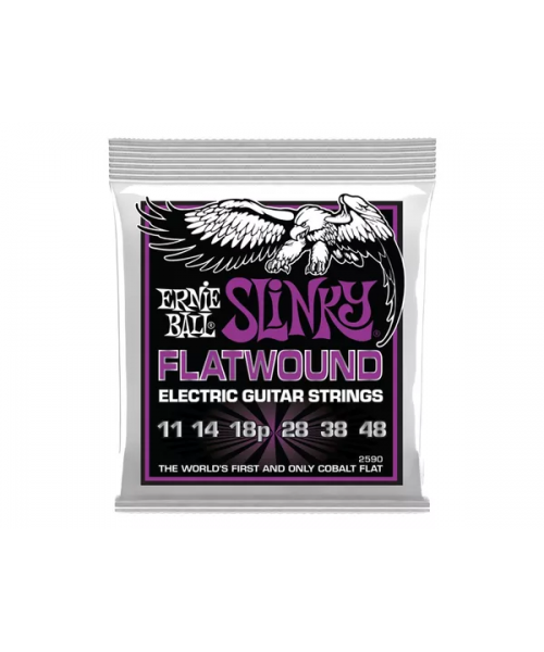 ERNIE BALL 2590 SLINKY FLATWOUND EL GUIT 11-48