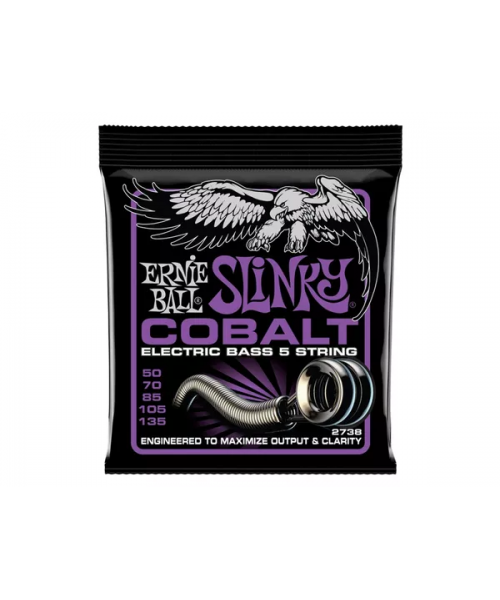 ERNIE BALL 2738 POWER SLINKY COB 5 BASS 50-135