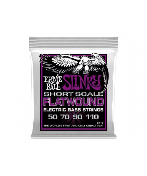 ERNIE BALL 2817 SLINKY SHORT SCALE FLATWOUND EL BASS 50-110