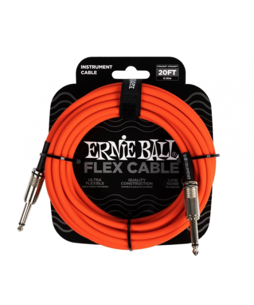 ERNIE BALL 6421 FLEX CABLE ORANGE 6M