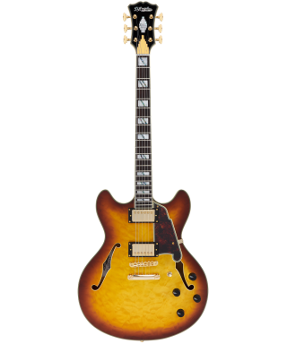 D'ANGELICO EXCEL DC XT ICED TEA BURST QUILT