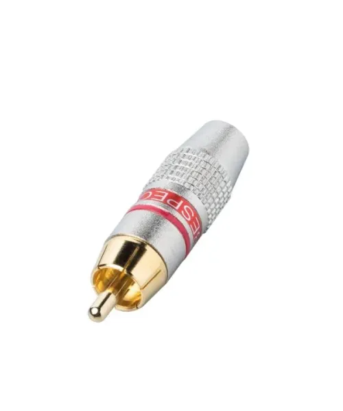 Bespeco mmrcar plug coass vol rca red riga metal