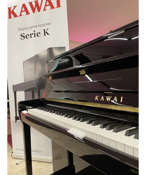 PIANOFORTE VERTICALE KAWAI K 200 NERO LUCIDO