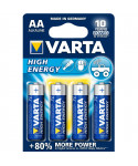 BATTERIA ALCALINA VARTA HIGH ENERGY AA STILO BLISTER 4 PZ