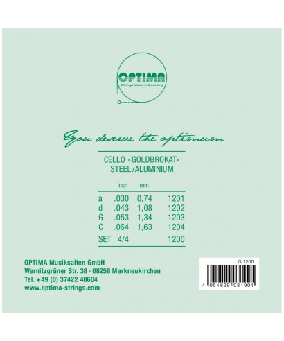 Optima GoldBrokat 1200 cello 4/4