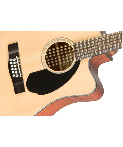 Dreadnought electro-acoustic guitar at 12 strings, Natural