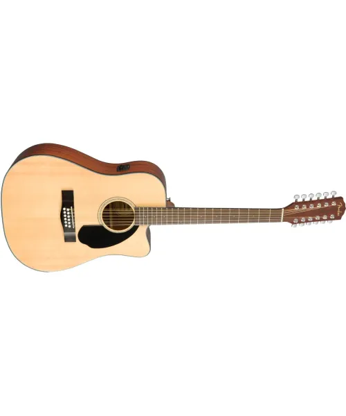 Dreadnought electro-acoustic guitar at 12 strings, Natural