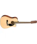 Dreadnought electro-acoustic guitar at 12 strings, Natural