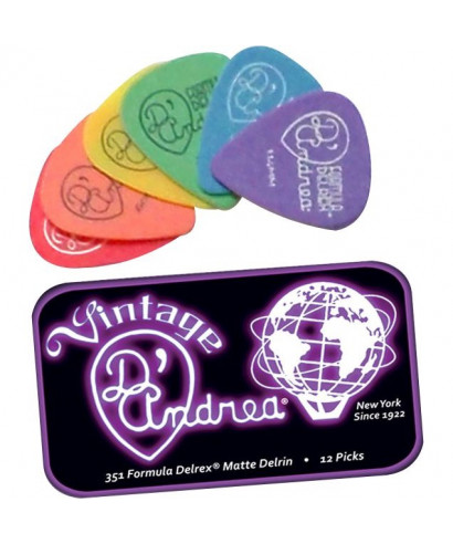 Metal box plettri D'ANDREA Delrex 12 pcs 1.00