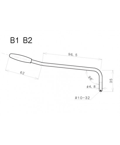 Tremolo lever GOTOH B1 CK (Cosmo Black)