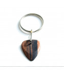 Keychain with plectrum TIMBERTONES Macassar Ebony