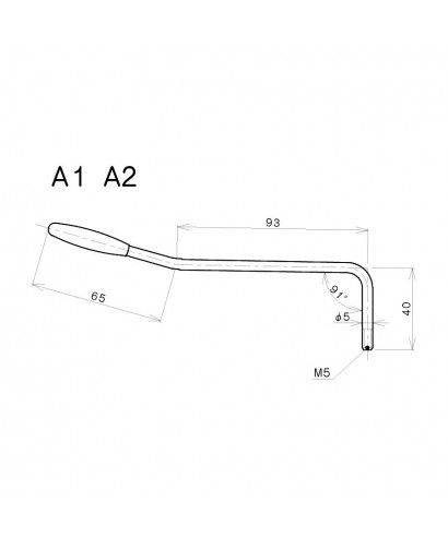 Tremolo lever GOTOH A1 CK (Cosmo Black)