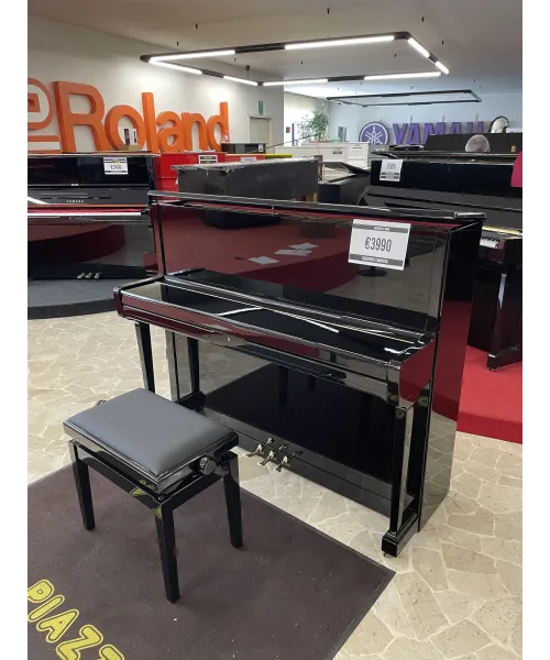 Pianoforte verticale seiler nero lucido