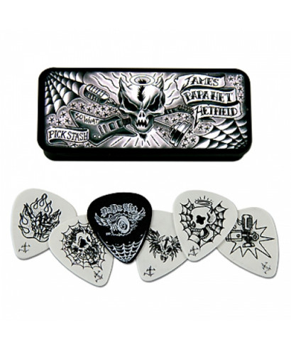 BOX IN METALLO 6 PLETTRI DUNLOP JPH01T088 JAMES HETFIELD 0.88