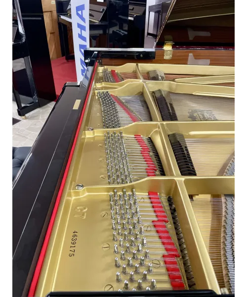 yamaha C7 black half-tail piano