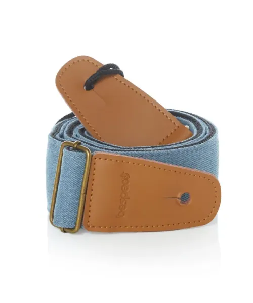 Bespeco Tracolla Denim Blue Avio – Tracolla Regolabile per Chitarra e
