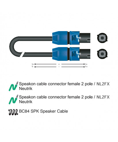 SPEAKON SC61BK cable-250gn conductor 2x2.50 mmq