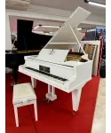 Pianoforte mezza coda c. bechstein bianco satinato + panchina