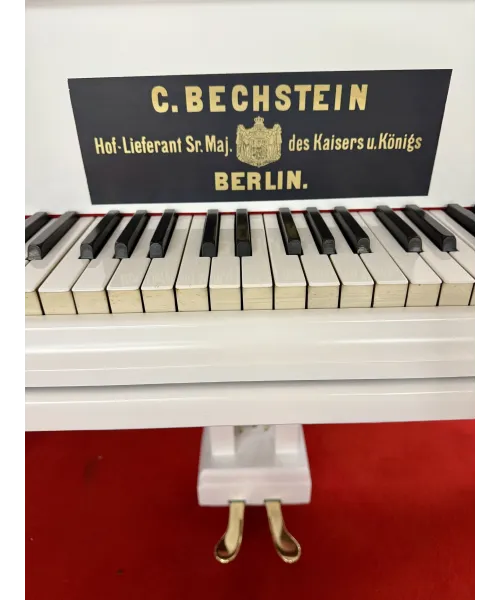 Pianoforte mezza coda c. bechstein bianco satinato + panchina