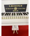 Half-tail piano c. BECHSTEIN white satin + bench