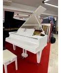 Pianoforte mezza coda c. bechstein bianco satinato + panchina