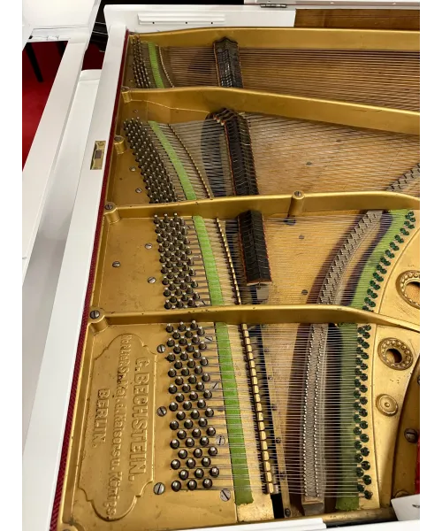 Pianoforte mezza coda c. bechstein bianco satinato + panchina