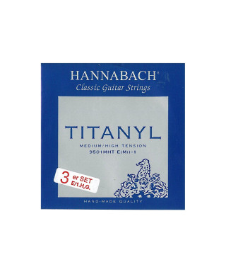 Set treble HANNABACH 9508 MHT (MI-It-Sol) Titanyl per classical