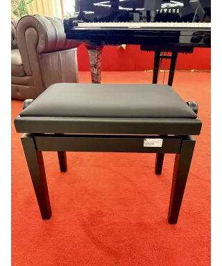 Satin black piano bench