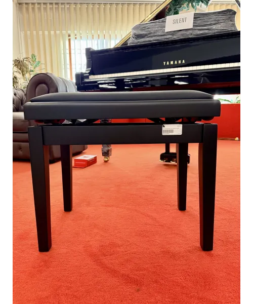 Satin black piano bench