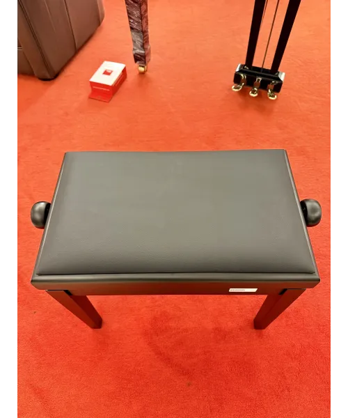 Satin black piano bench