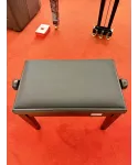 Satin black piano bench