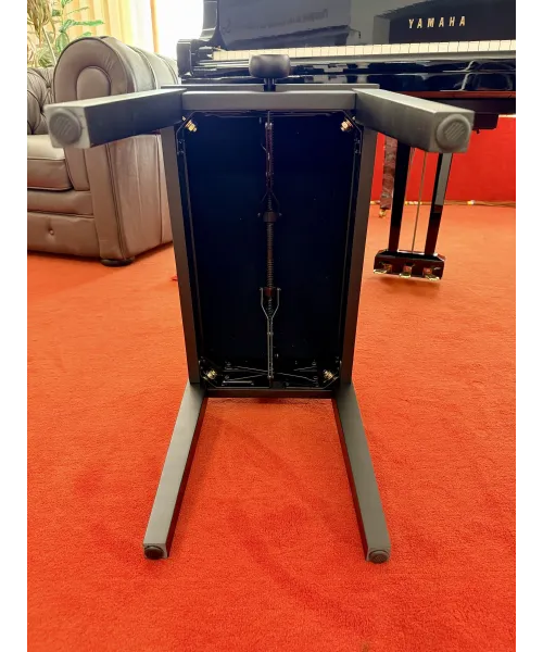 Satin black piano bench