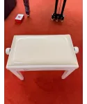 Glossy white piano bench