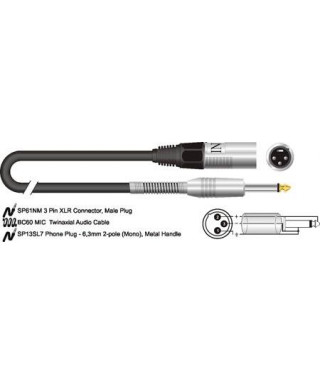 MC71BK microphone cable-150pd