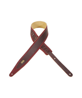 Guitar shoulder strap LEVY'S Ms317co-Brg amaranth leather