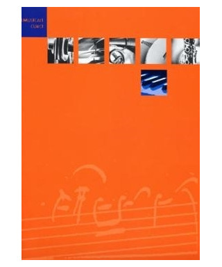 Orange music notebook-Blue 12 pentagrams