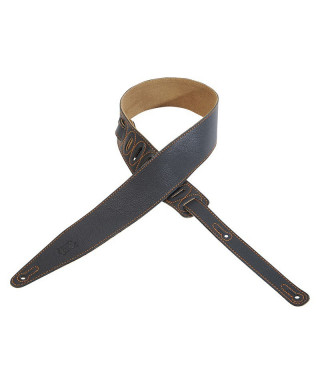 Guitar shoulder strap LEVY'S Mg317wyt-BLK black leather